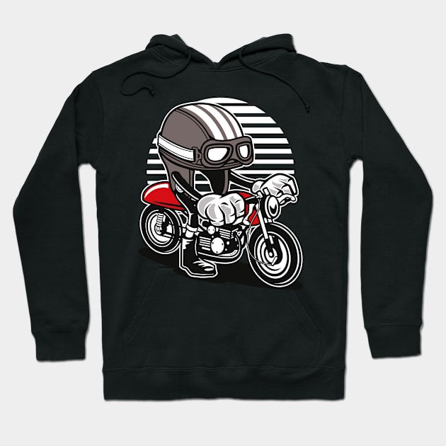 Caferacer Helmet Hoodie by PaunLiviu